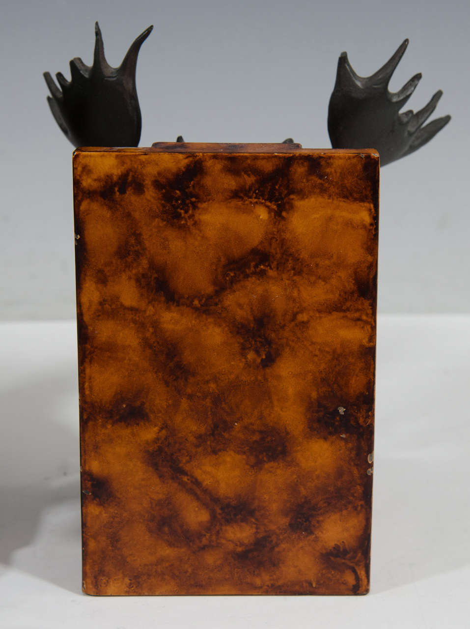 Pair of Bookends with Moose Head Accents In Good Condition In Astoria, NY