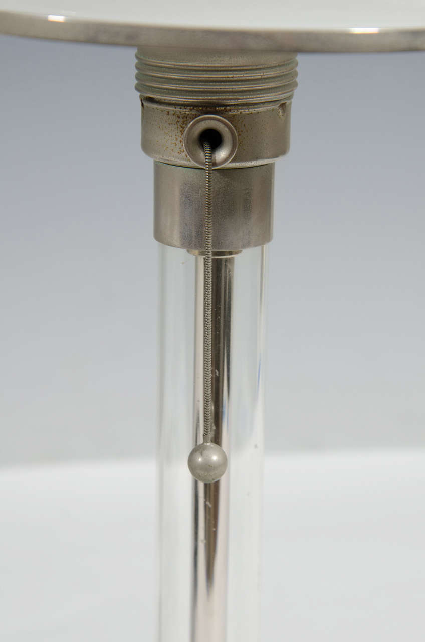 Frosted Pair of Wilhelm Wagenfeld and Karl J. Jucker Bauhaus Table Lamps