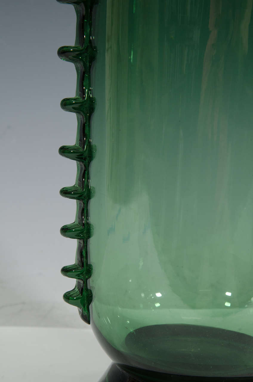 Mid-Century Modern Midcentury Italian Glass Vase Inspired by Napoleone Martinuzzi
