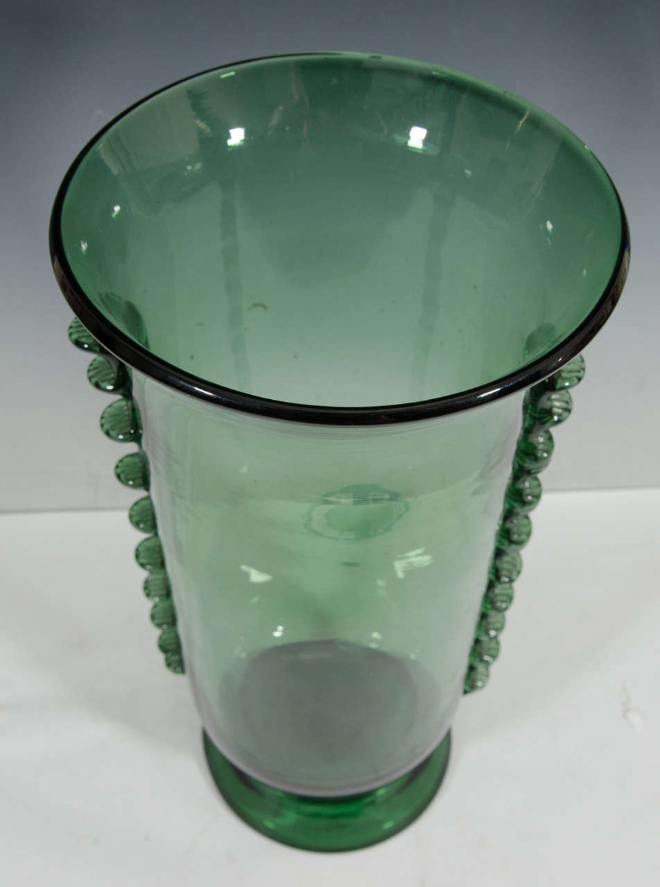 Midcentury Italian Glass Vase Inspired by Napoleone Martinuzzi In Good Condition In New York, NY