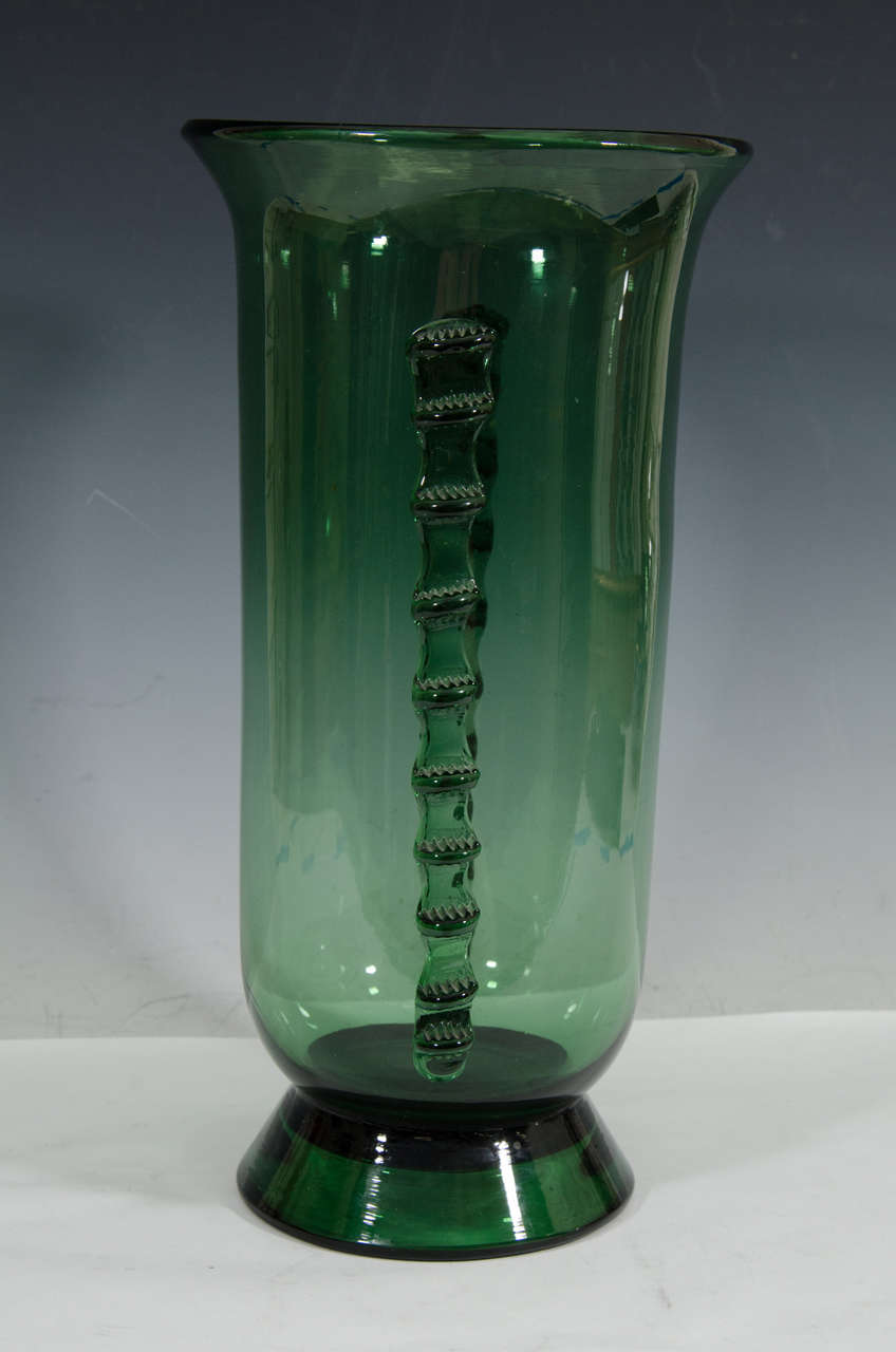 Midcentury Italian Glass Vase Inspired by Napoleone Martinuzzi 1