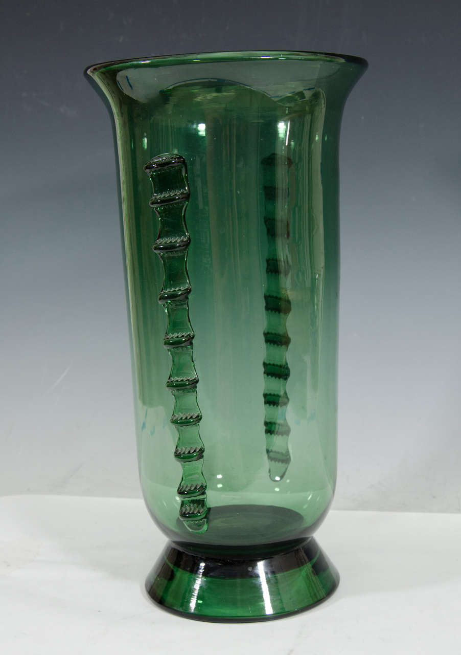 Midcentury Italian Glass Vase Inspired by Napoleone Martinuzzi 2