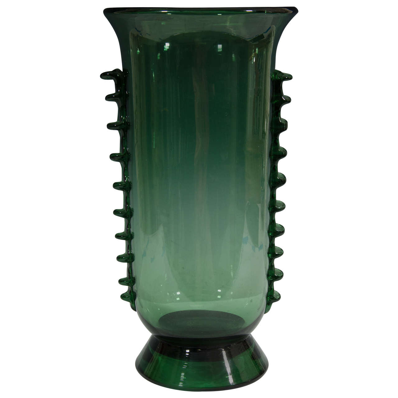 Midcentury Italian Glass Vase Inspired by Napoleone Martinuzzi