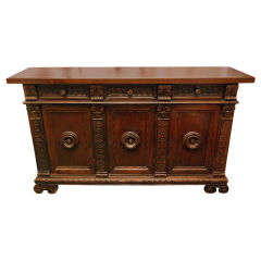 Carved Italian Walnut sideboard