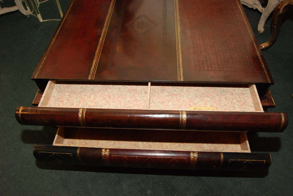 Maitland-Smith Stacked books coffee table with drawers 1