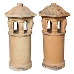 White Terra Cotta Chimney Pieces can be used as garden lights.