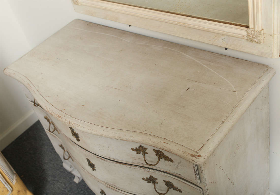 Swedish Rococo grey painted commode 2