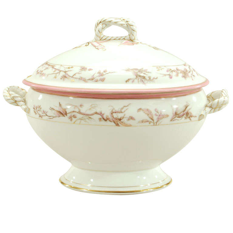 Haviland Porcelain Soup Tureen with Nautical Motif