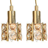 Rare Pair of Petite Hanging Lights (Austrian)