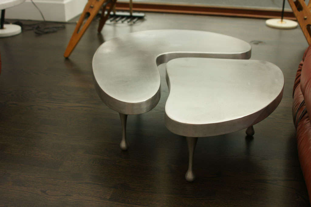 Pair of Nesting Tables by  Frederick Kiesler<br />
1960s Re-Edition