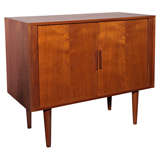 Charming Roll Doors Danish Wood Cabinet