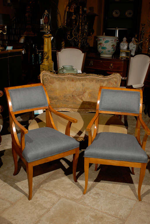 Pair Of 19thc Biedermeier Armchairs 6