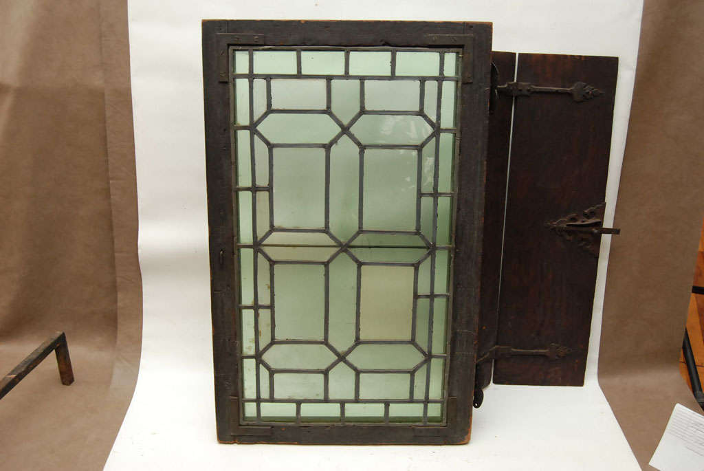19th Century European Stained Glass Window Casement