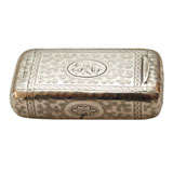 Engraved Sterling Snuff Box