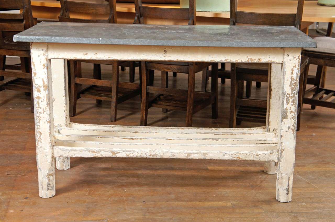 Zinc Top Work Table