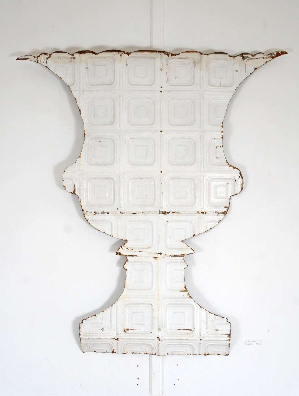 The Material for this Cut- Out Wall Sculpture is Early 20th Century
Tin Ceiling Panels