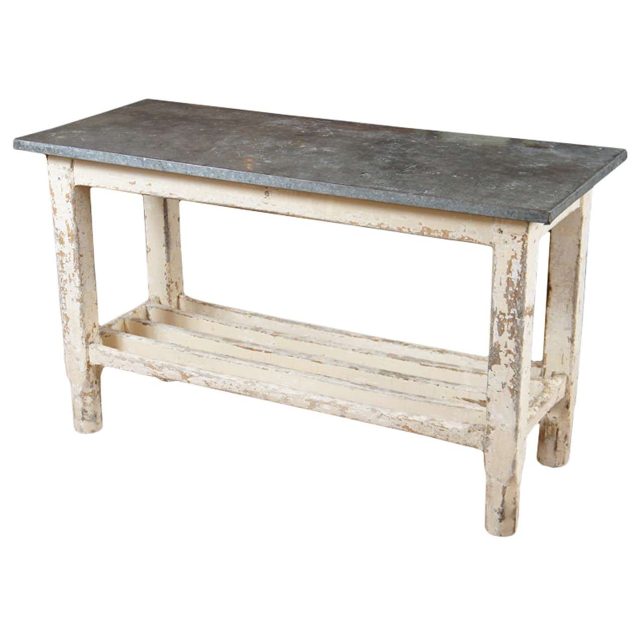 Zinc Top Work Table at 1stDibs