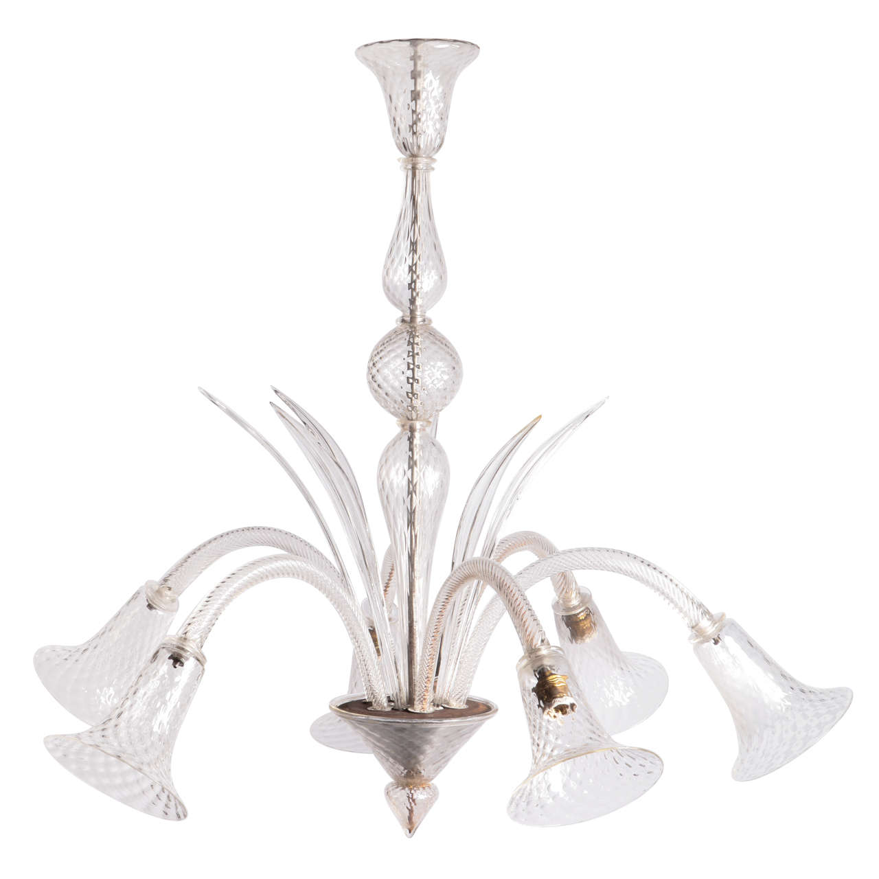 Murano Glass Chandelier 1930's For Sale