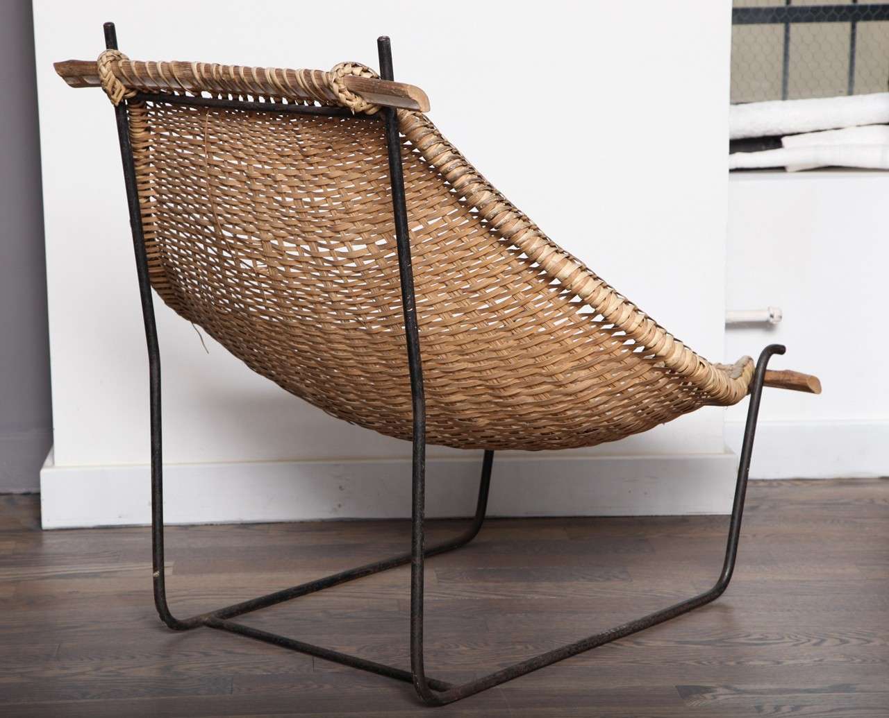 Mid-Century Modern Scandinavian Rush Chair