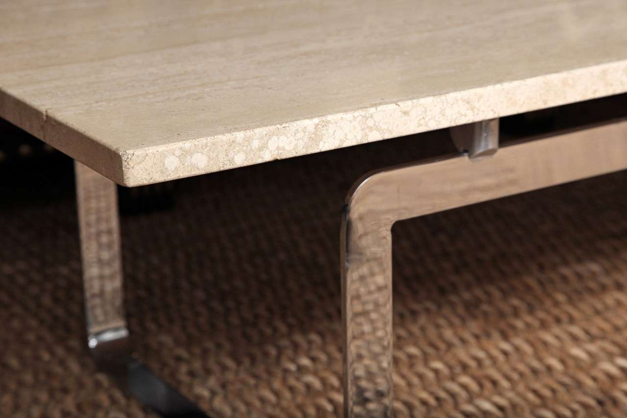 Travertine Coffee Table For Sale at 1stDibs