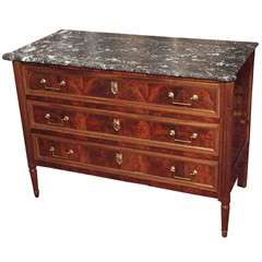 Antique French Louis Philippe Mahogany Chest circa 1840-1850