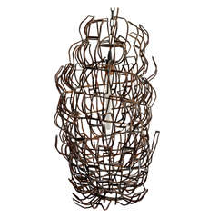 Sumac - Salvaged Metal Light Fixture by Lucy Slivinski
