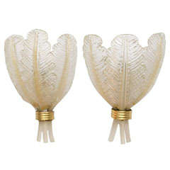Pair of Murano Glass Sconces by Barovier et Toso