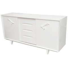 White Lacquer Credenza by Paul Laszlo 