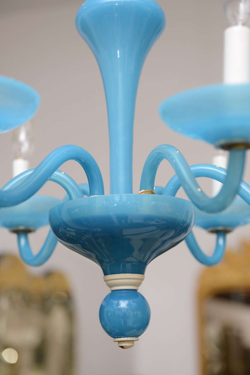 vintage blue chandelier