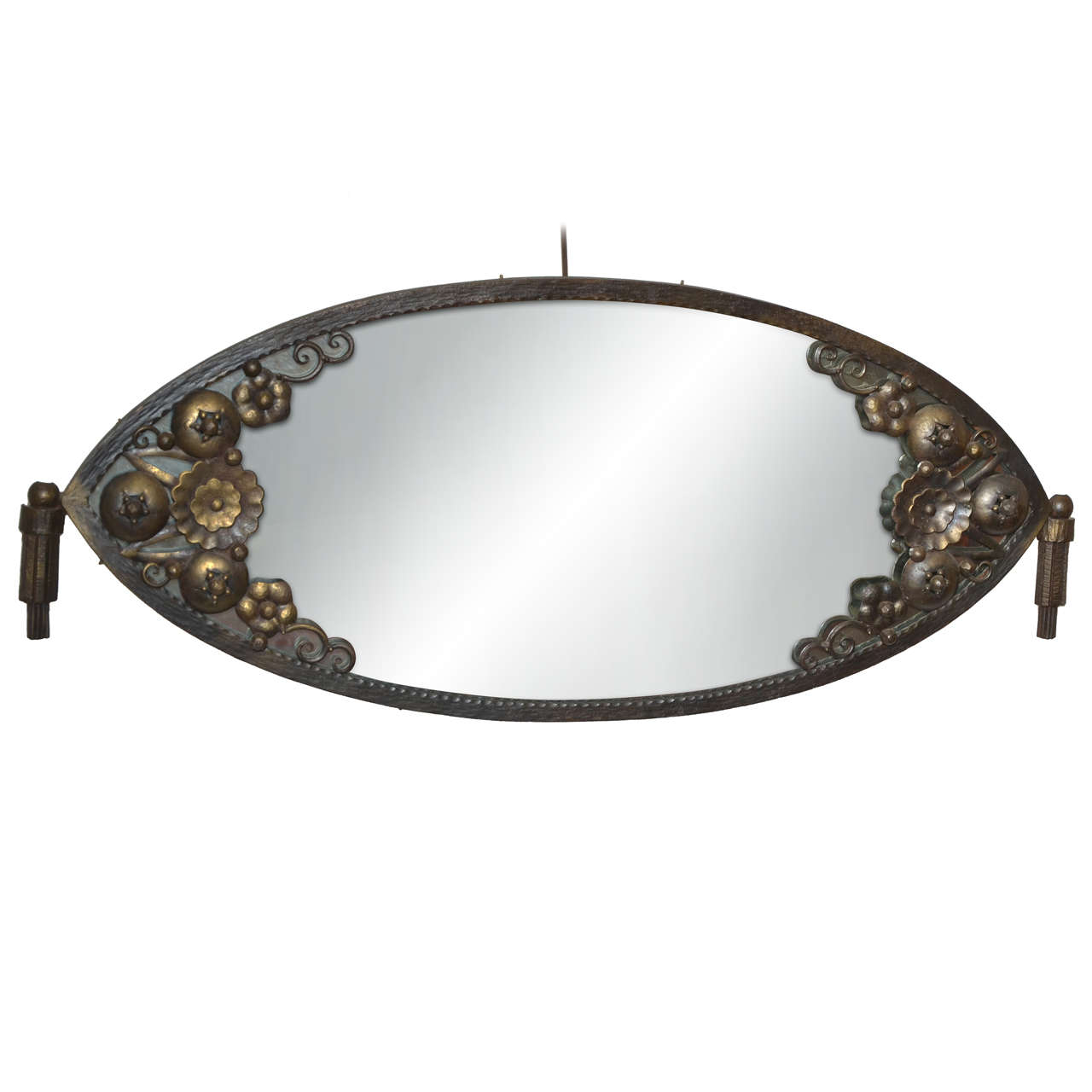 1920s Oval Mirror For Sale