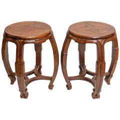 Pair of Antique Chinese Stools