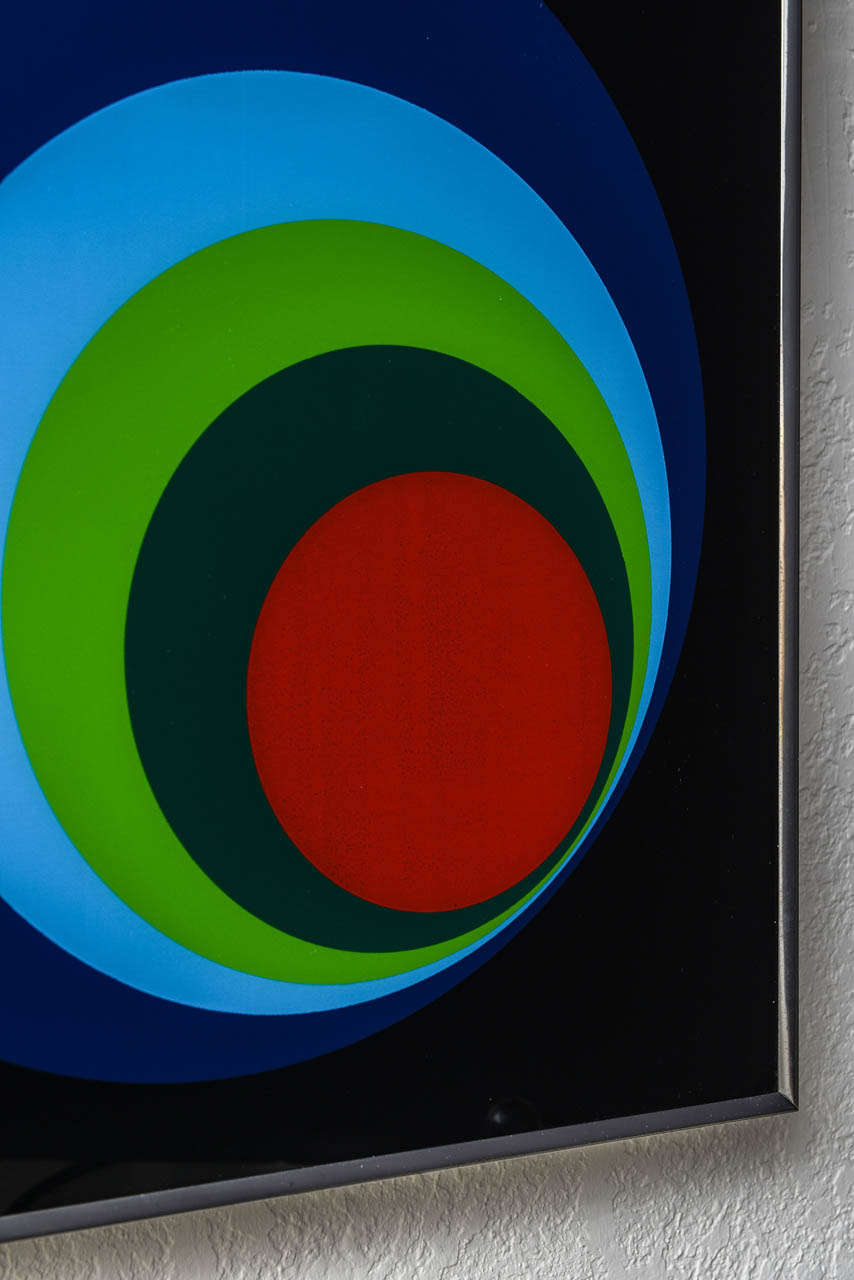 Reverse Painted Wall Art In Good Condition In West Palm Beach, FL
