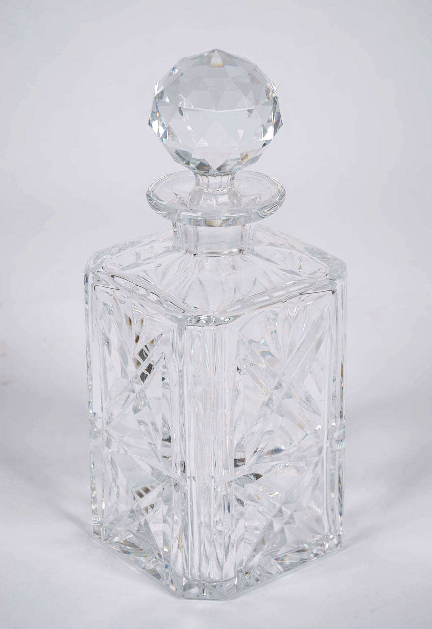 19th Century 19thC, TANTALUS, 3 x Glass CRYSTAL DECANTERS, Mahogany Lockable Case  circa 1860