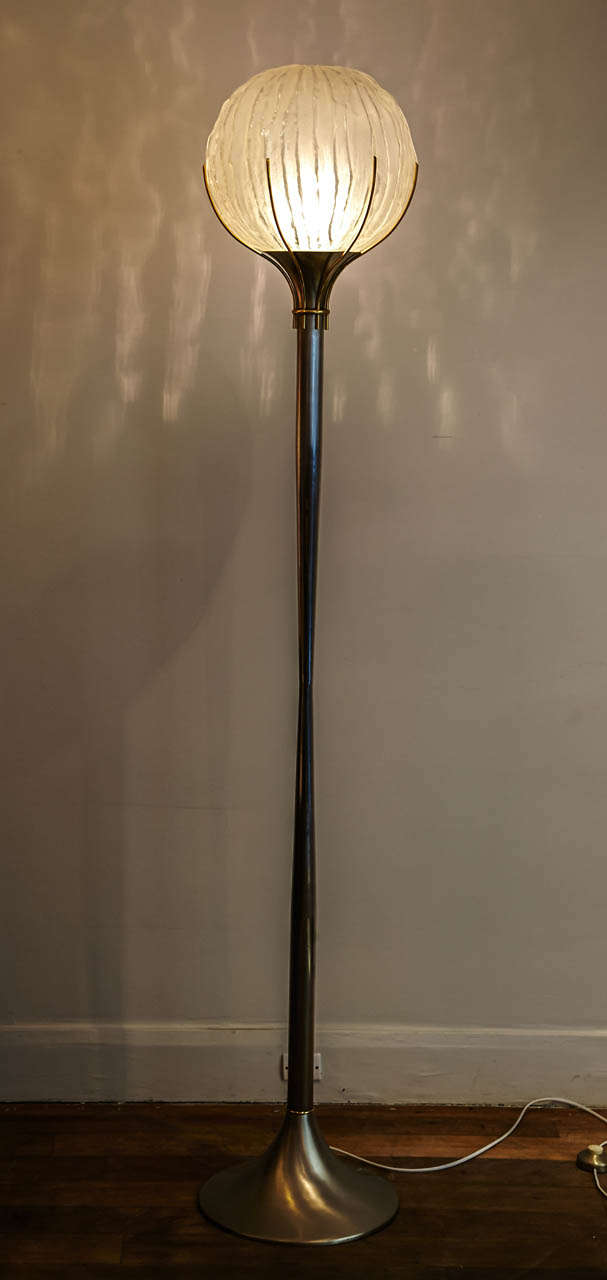 Unusual Steel and Glass Floor Lamp by Luci 4