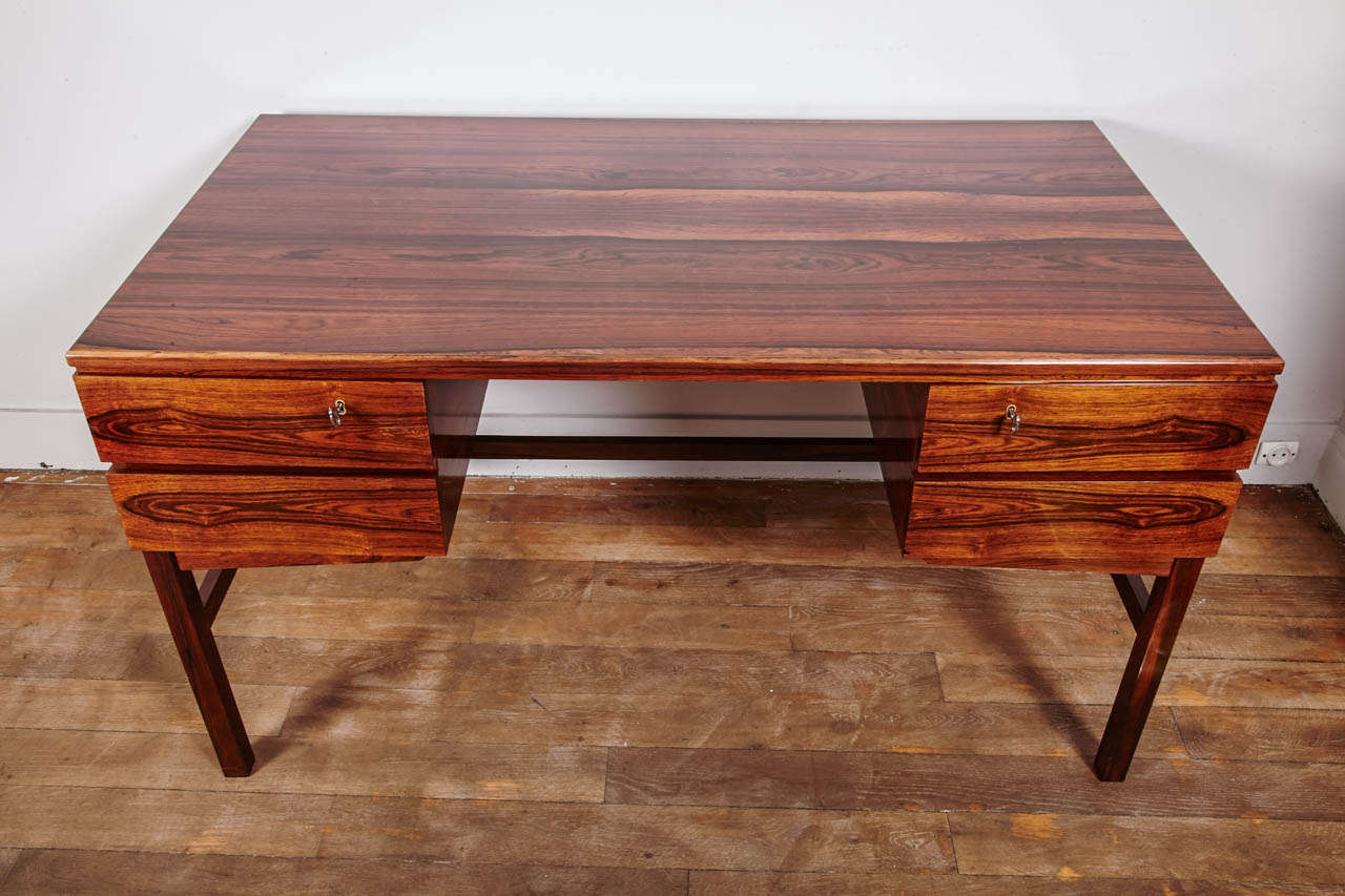 Scandinavian Modern Rosewood Desk by Kai Kristianson, Denmark circa 1950 