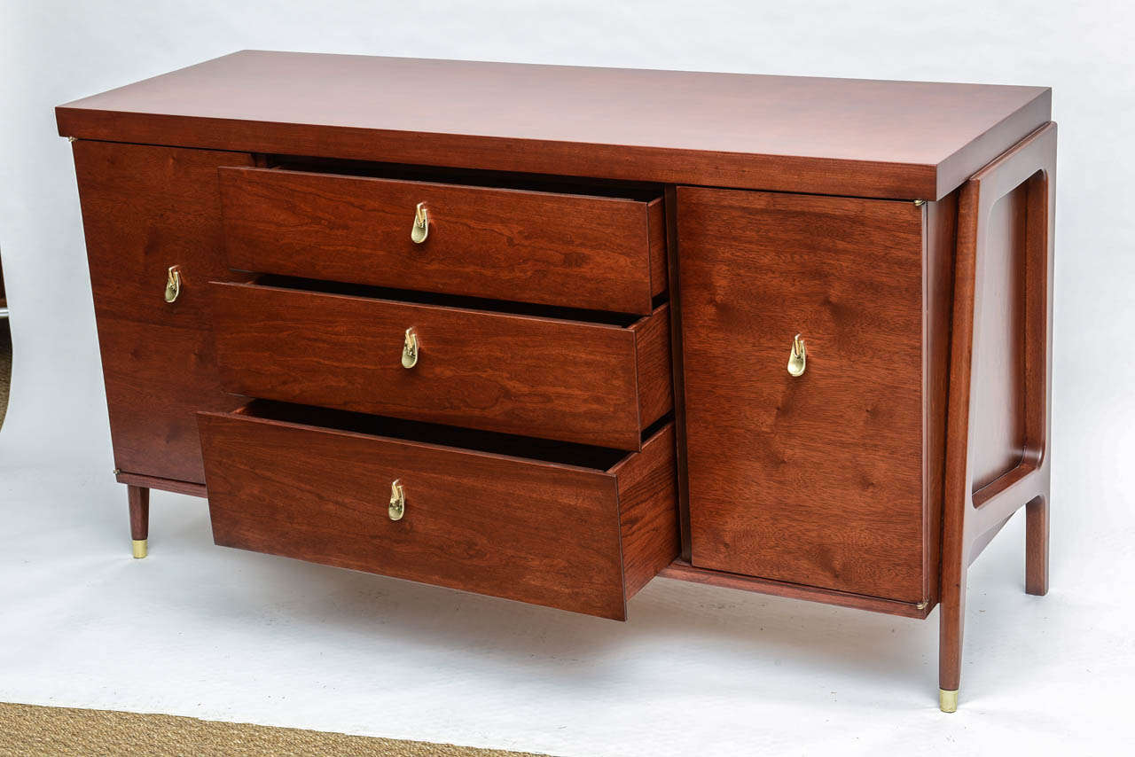 Italian Mahogany Credenza by Dassi et Figli In Excellent Condition In Miami, FL