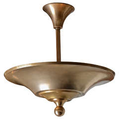 Silvered Brass Ceiling Light by Perzel