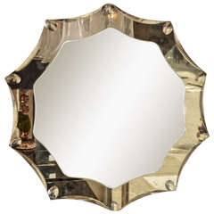 1950s Crystal Arte 'Star' Mirror