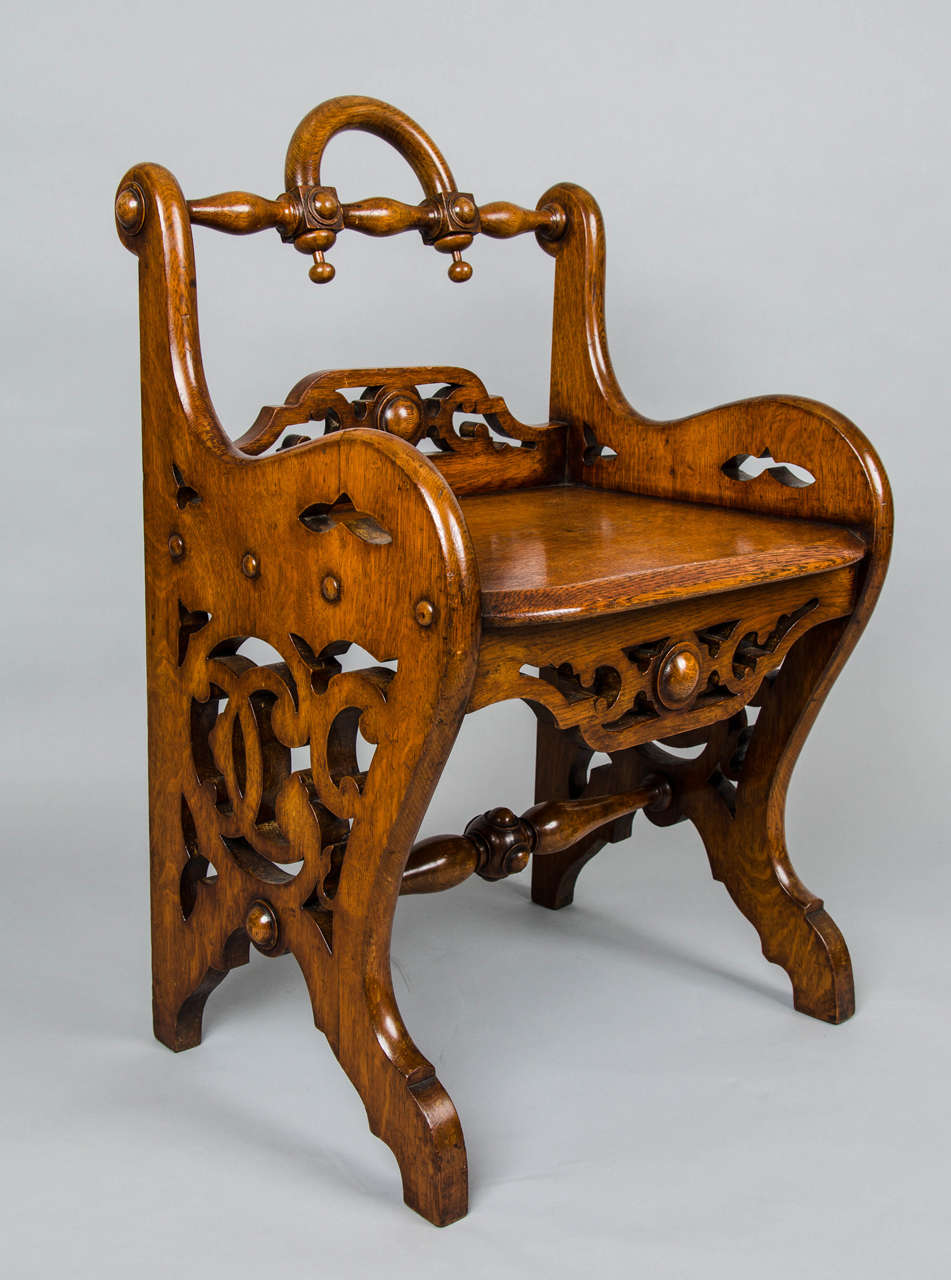 19th Century Oak Hall Chair