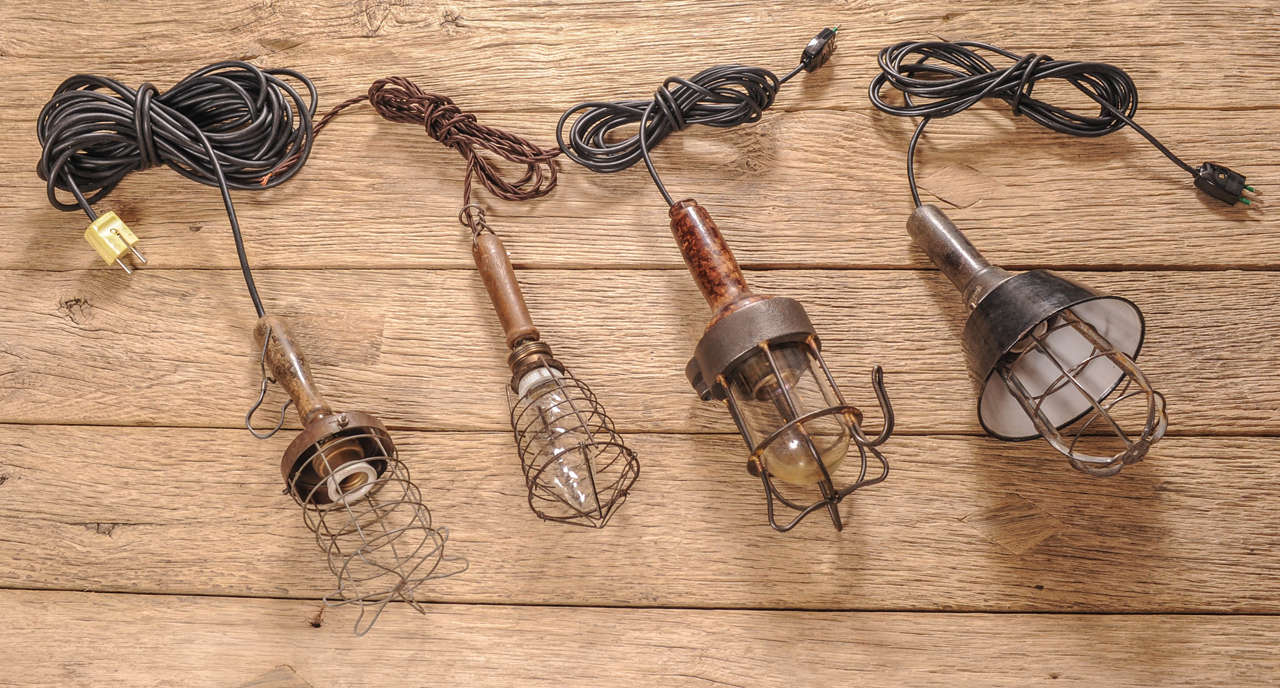 A collection of four different cage lights; available separately.