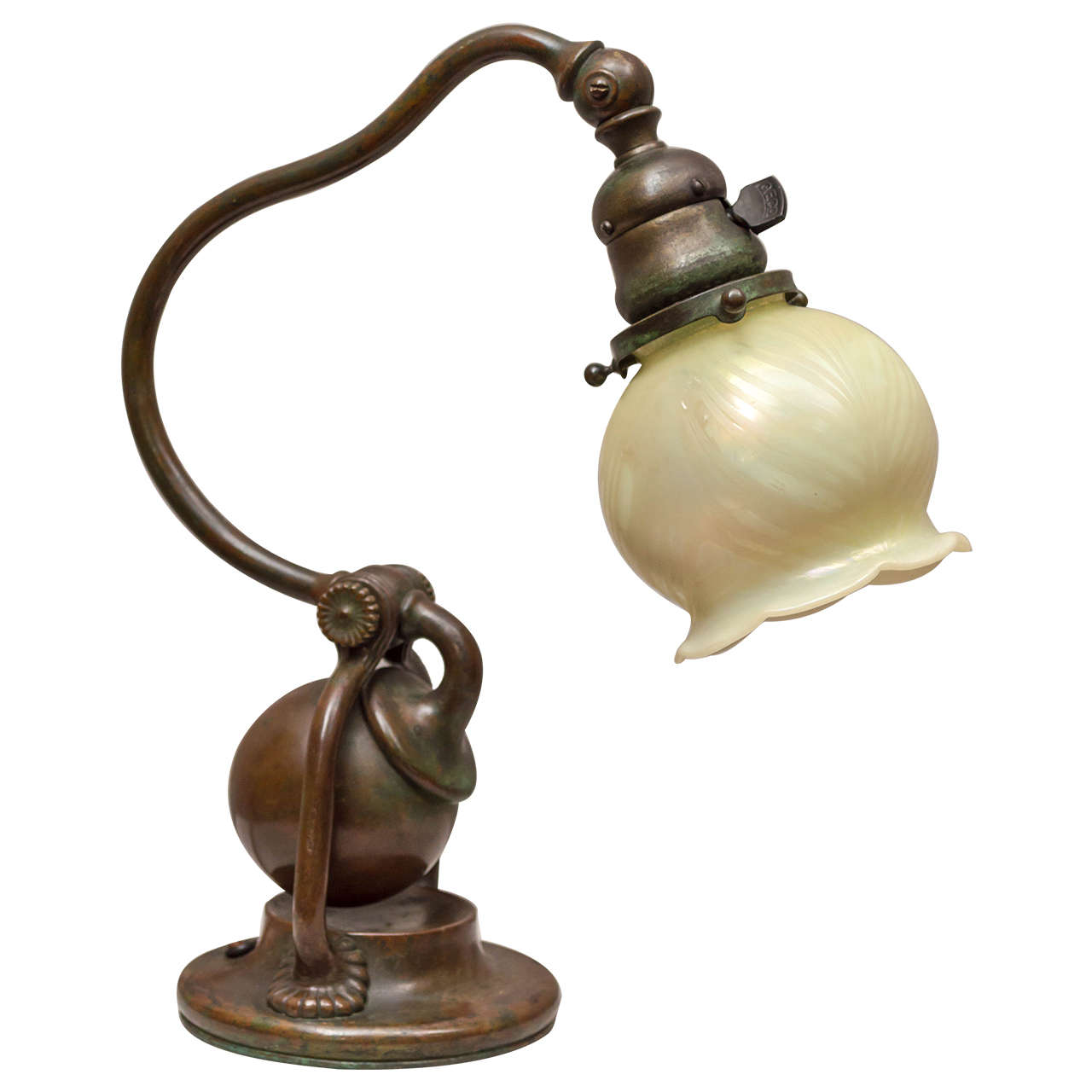 Tiffany Counter Balance Desk Lamp with Associated Shade at 1stDibs