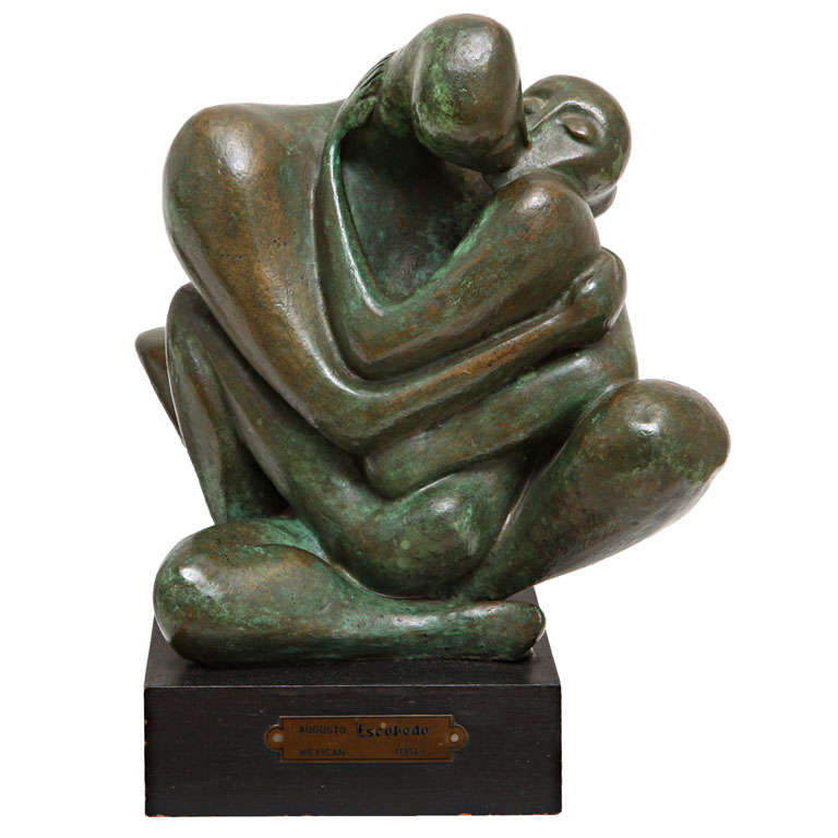 Bronze Sculpture "The Kiss" by Augusto Escobedo at 1stDibs