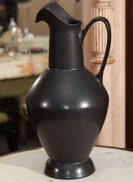 matte black hyalyn mid century pitcher
