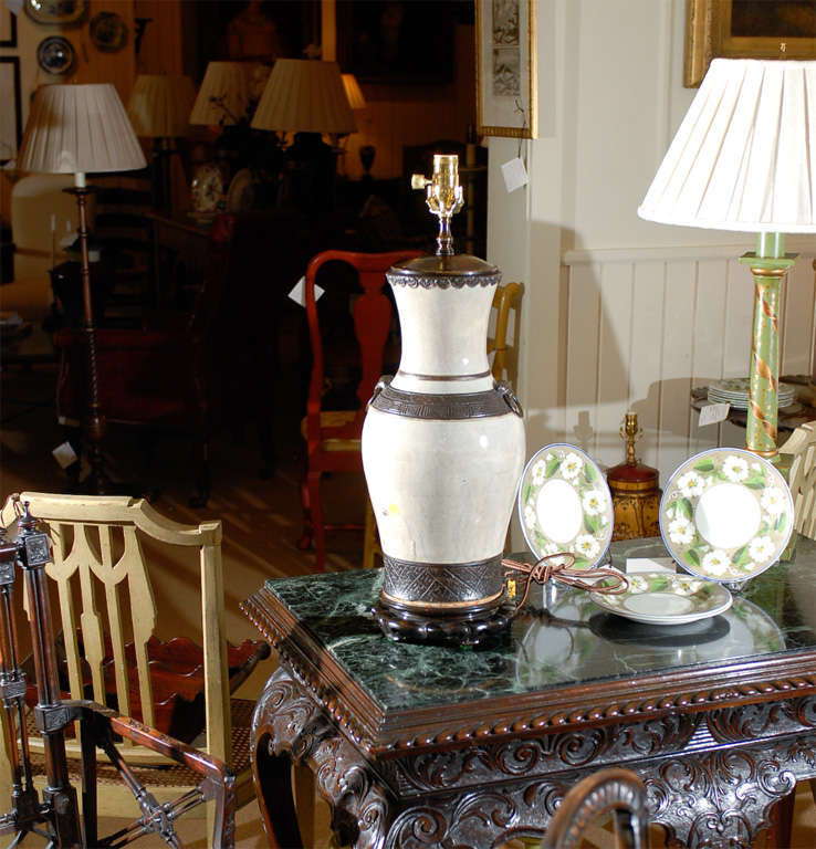 Chinese Crackleware Lamp