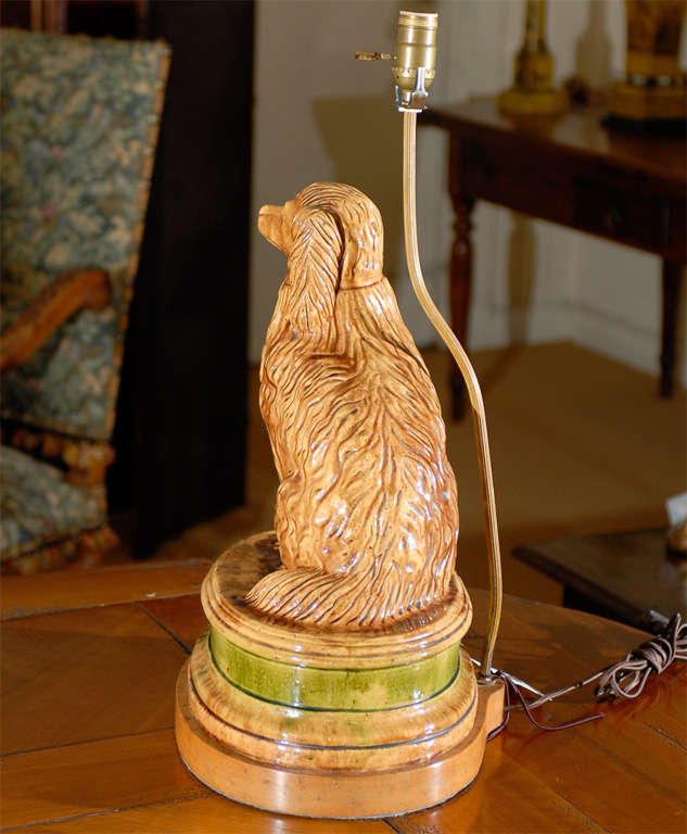 Staffordshire Spaniel Lamp For Sale 1