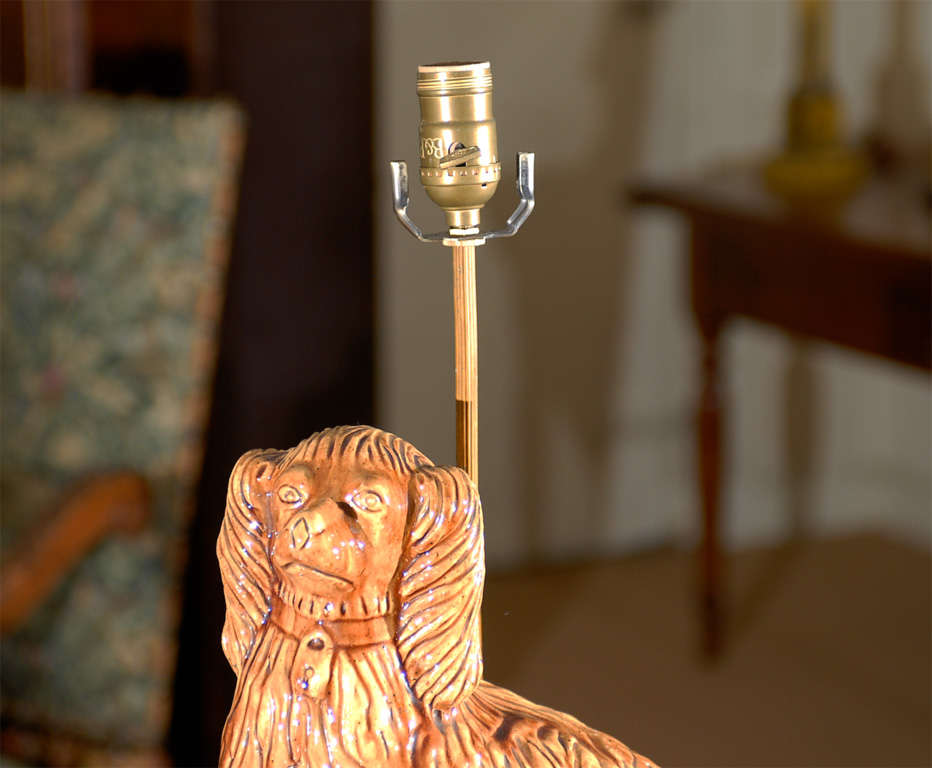 Staffordshire Spaniel Lamp For Sale 2