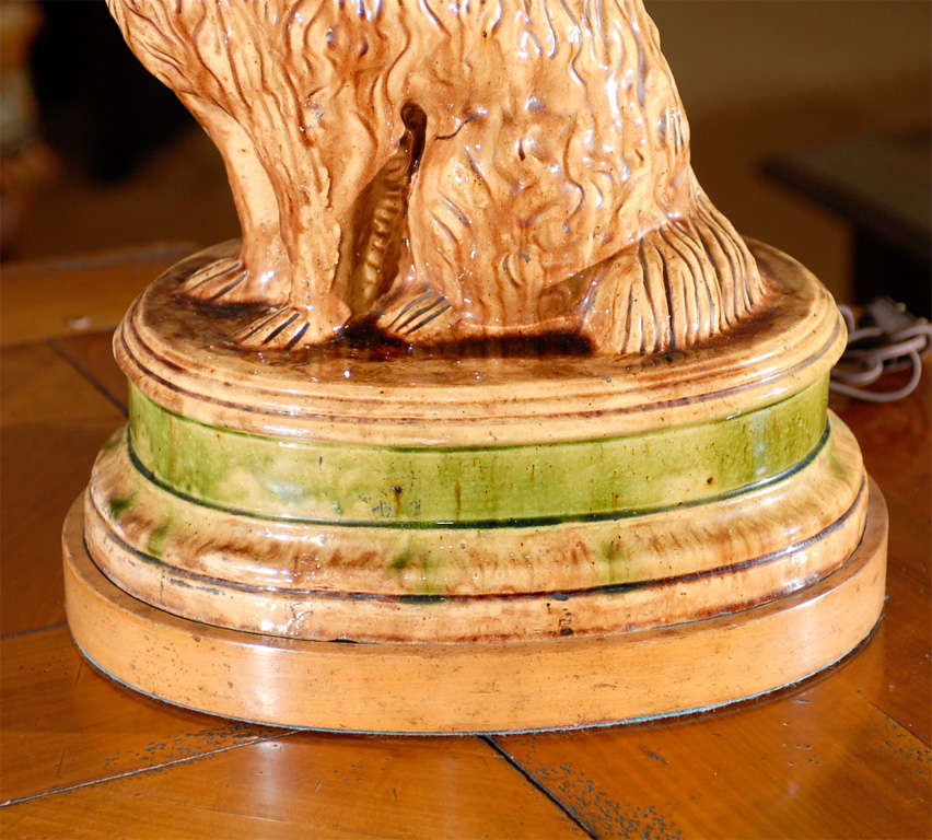 Staffordshire Spaniel Lamp For Sale 4