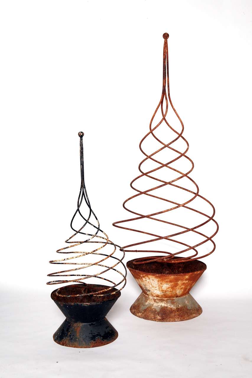 Set of Iron Topiaries