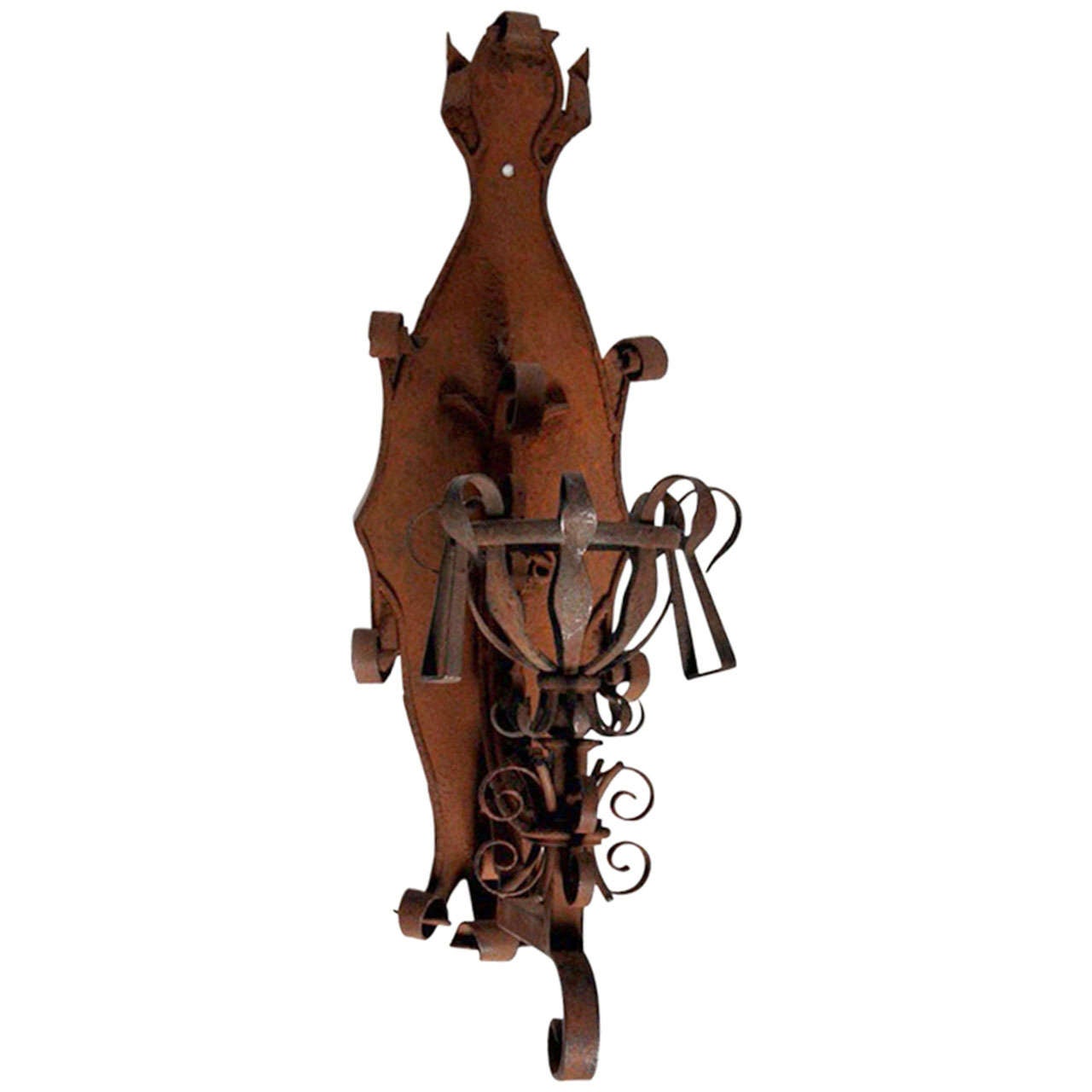 Large Iron Wall Sconces For Sale