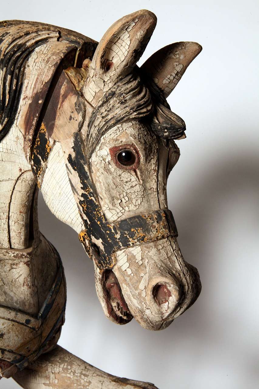 Carved Wood Carousel Horse For Sale 5